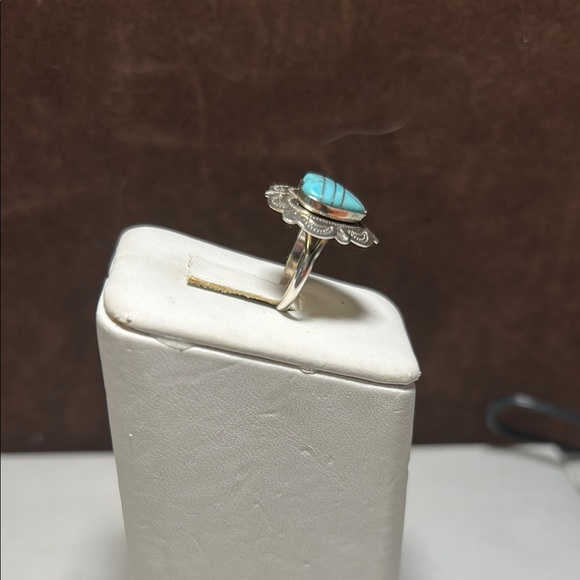 ⭐️⭐️Navajo Sterling Turquoise Heart 🩵Ring🌟 - Picture 2 of 8